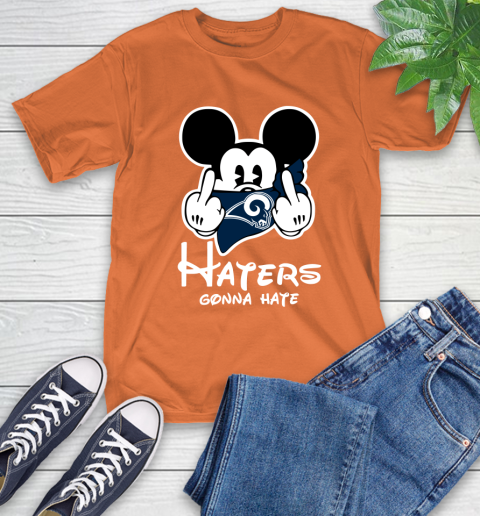 NFL Los Angeles Rams Haters Gonna Hate Mickey Mouse Disney Football T Shirt T-Shirt 4
