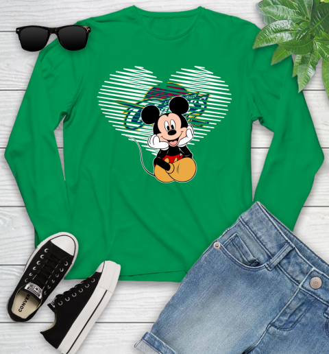 NBA Cleveland Cavaliers The Heart Mickey Mouse Disney Basketball Youth Long Sleeve 7