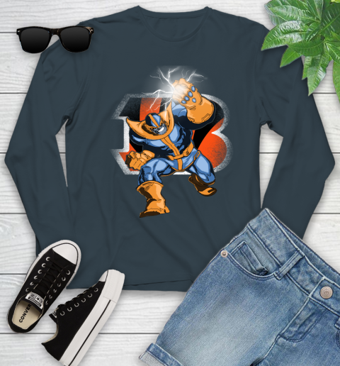 Cincinnati Bengals NFL Football Thanos Avengers Infinity War Marvel Youth Long Sleeve 9