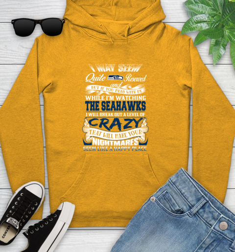 Seattle Seahawks NFL Football Don't Mess With Me While I'm Watching My Team Youth Hoodie 3 Seattle Seahawks NFL Football Don't Mess With Me While I'm Watching My Team Youth Hoodie - Image 3