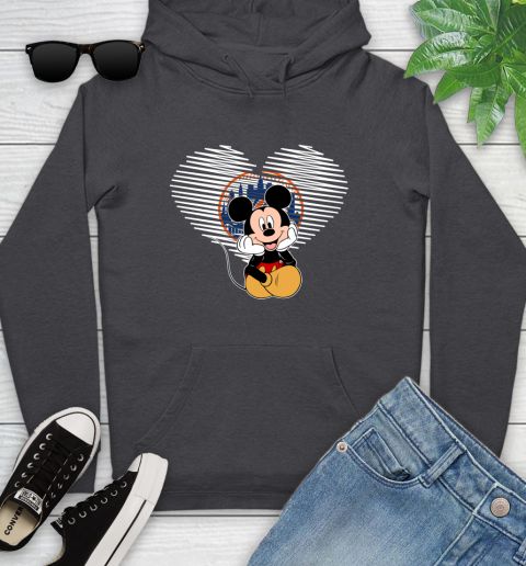 MLB New York Mets The Heart Mickey Mouse Disney Baseball T Shirt_000 Youth Hoodie 8