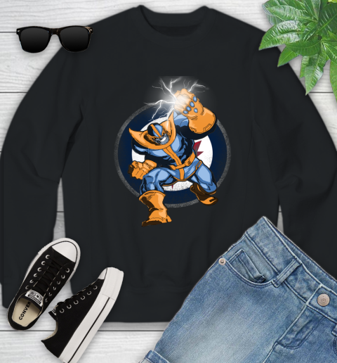 Winnipeg Jets NHL Hockey Thanos Avengers Infinity War Marvel Youth Sweatshirt