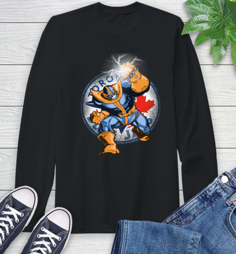 Toronto Blue Jays MLB Baseball Thanos Avengers Infinity War Marvel Long Sleeve T-Shirt