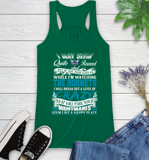 Charlotte Hornets NBA Basketball Don't Mess With Me While I'm Watching My Team Racerback Tank 6