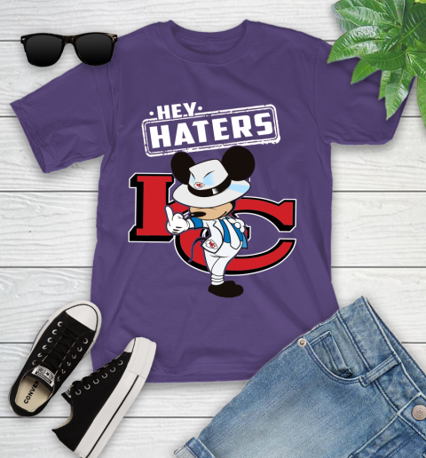 NFL Hey Haters Mickey Football Sports Kansas City Chiefs Youth T-Shirt 3
