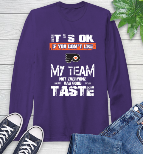 Purple sales flyers shirt