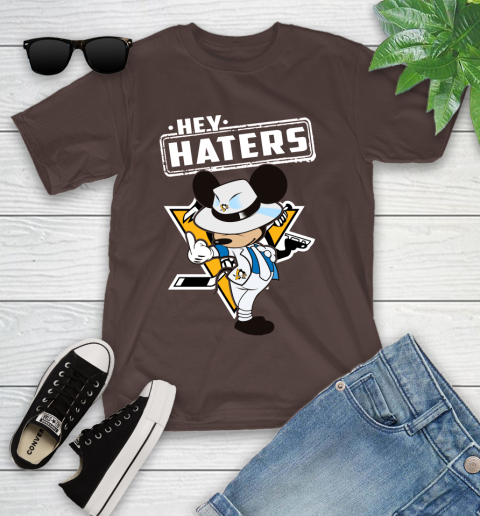 NHL Hey Haters Mickey Hockey Sports Pittsburgh Penguins Youth T-Shirt 7