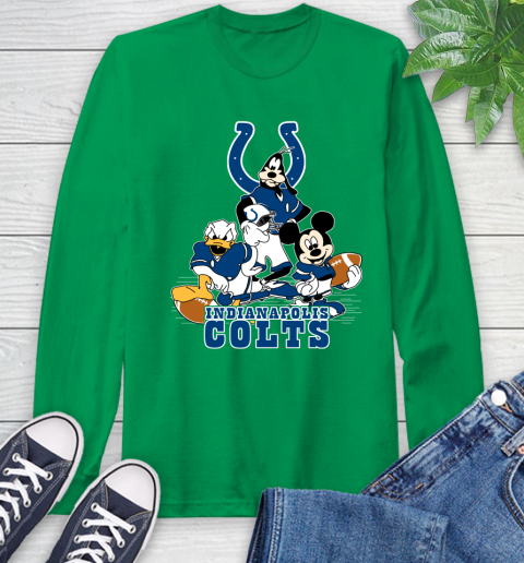 NFL Indianapolis Colts Mickey Mouse Donald Duck Goofy Football Shirt Long Sleeve T-Shirt 8