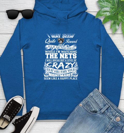 Brooklyn Nets NBA Basketball Don't Mess With Me While I'm Watching My Team Youth Hoodie 11