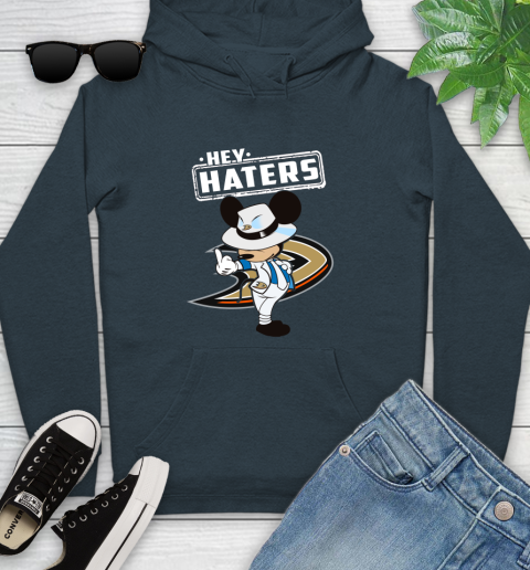 NHL Hey Haters Mickey Hockey Sports Anaheim Ducks Youth Hoodie 10