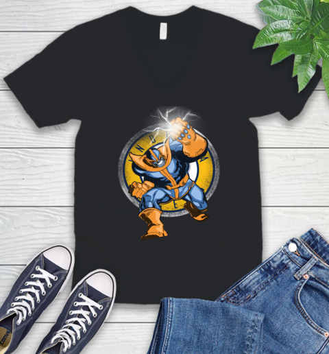 Indiana Pacers NBA Basketball Thanos Avengers Infinity War Marvel V-Neck T-Shirt