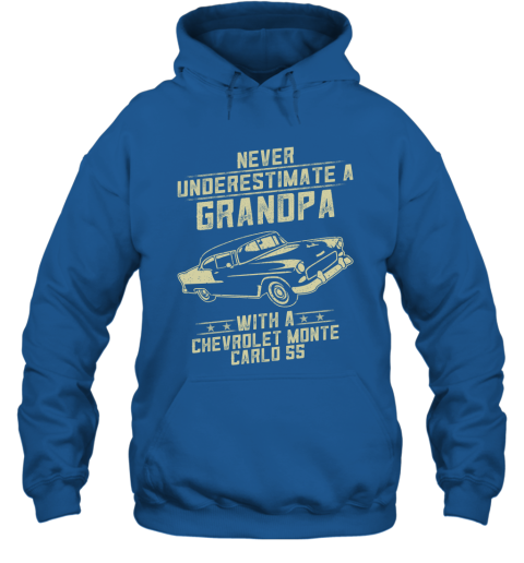 Chevrolet Monte Carlo SS Lover Gift  Never Underestimate A Grandpa Old Man With Vintage Awesome Cars Hoodie