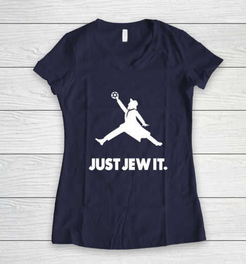 Just Jew It Jewish Women's V-Neck T-Shirt 7