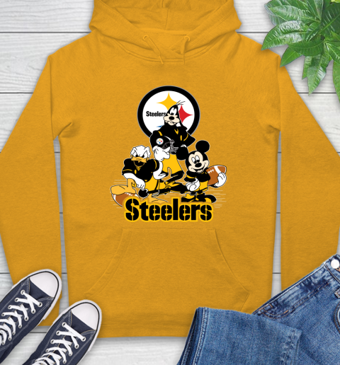 NFL Pittsburgh Steelers Mickey Mouse Donald Duck Goofy Football Shirt Hoodie 2