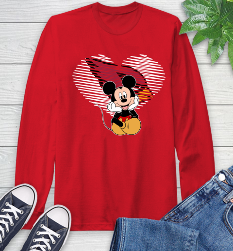 NFL Arizona Cardinals The Heart Mickey Mouse Disney Football T Shirt_000 Long Sleeve T-Shirt 11