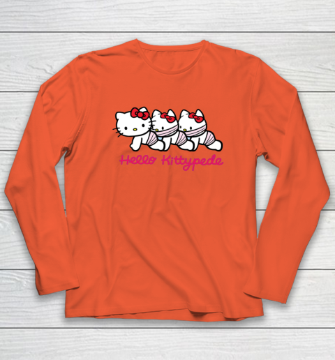 Hello Kittypede The Human Centipede Long Sleeve T-Shirt - Image 4