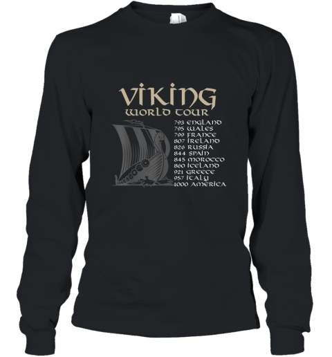 Viking World Tour Sons of Odin Valhalla T Shirt AN Long Sleeve