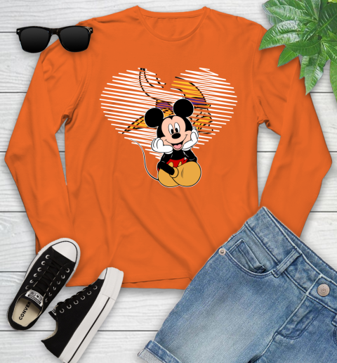NFL Minnesota Vikings The Heart Mickey Mouse Disney Football T Shirt_000 Youth Long Sleeve 3