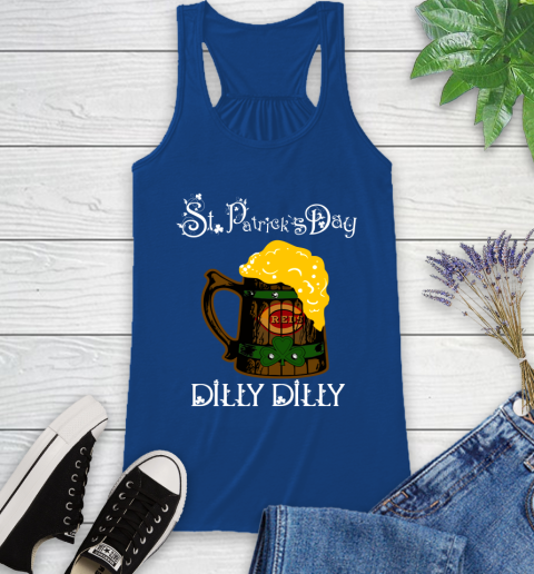MLB Cincinnati Reds St Patrick's Day Dilly Dilly Beer Baseball Sports Racerback Tank 8