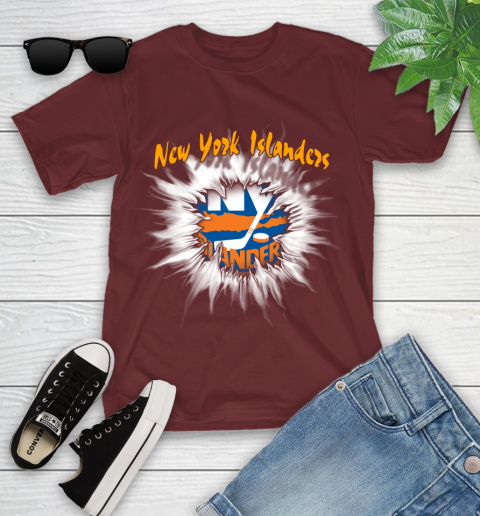 New York Islanders NHL Hockey Adoring Fan Rip Sports Youth T-Shirt 14
