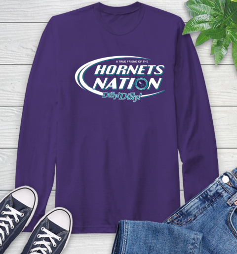 NBA A True Friend Of The Charlotte Hornets Dilly Dilly Basketball Sports Long Sleeve T-Shirt 5