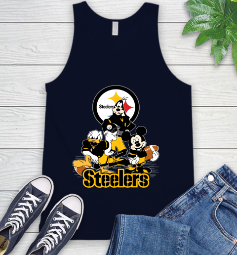 NFL Pittsburgh Steelers Mickey Mouse Donald Duck Goofy Football Shirt Tank Top 2
