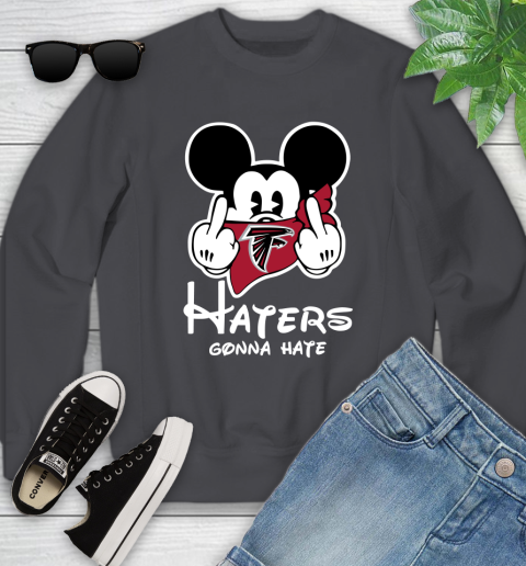 NFL Atlanta Falcons Haters Gonna Hate Mickey Mouse Disney Football T Shirt Youth Sweatshirt 5