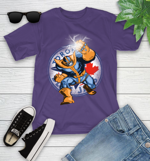 Toronto Blue Jays MLB Baseball Thanos Avengers Infinity War Marvel Youth T-Shirt 3