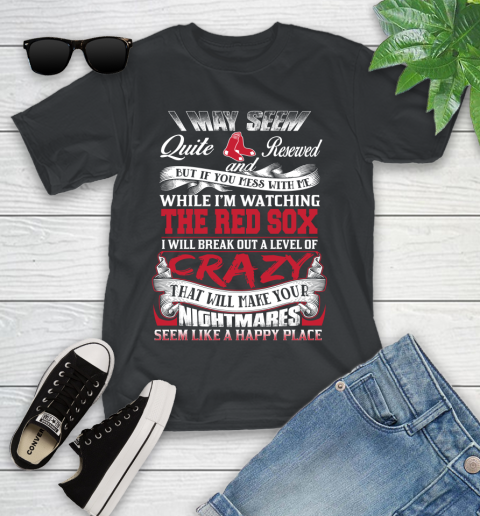 Boston Red Sox MLB Baseball Don t Mess With Me While I m Watching My Team Youth T Shirt Tee For Sports