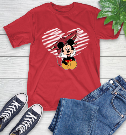 NHL Arizona Coyotes The Heart Mickey Mouse Disney Hockey T-Shirt 11