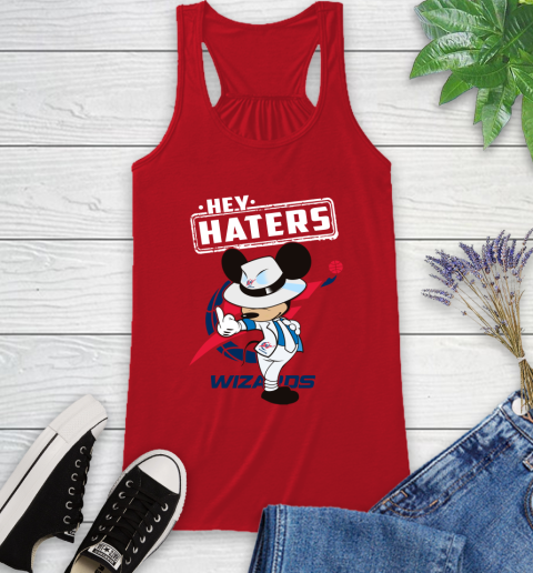 NBA Hey Haters Mickey Basketball Sports Washington Wizards Racerback Tank 5