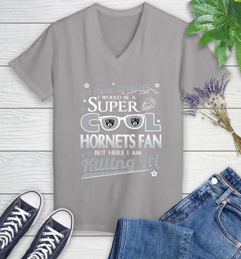 Brooklyn Nets NBA Basketball I Never Dreamed I Would Be Super Cool Fan Women's V-Neck T-Shirt 4