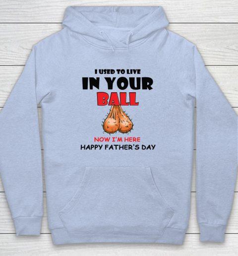I Used To Live In Your Balls Funny Dad Father's Day Hoodie 5