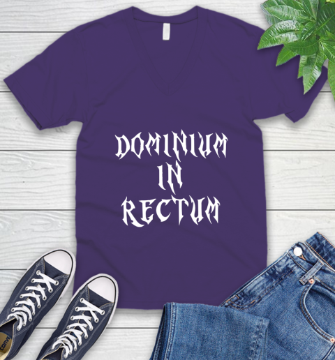 Dominium In Rectum Shirt Meaning V-Neck T-Shirt 9