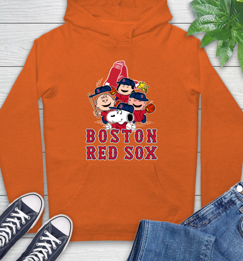 MLB Boston Red Sox Snoopy Charlie Brown Woodstock The Peanuts Movie Baseball T Shirt Hoodie 4
