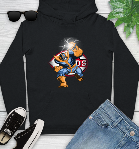 Cincinnati Reds MLB Baseball Thanos Avengers Infinity War Marvel Youth Hoodie