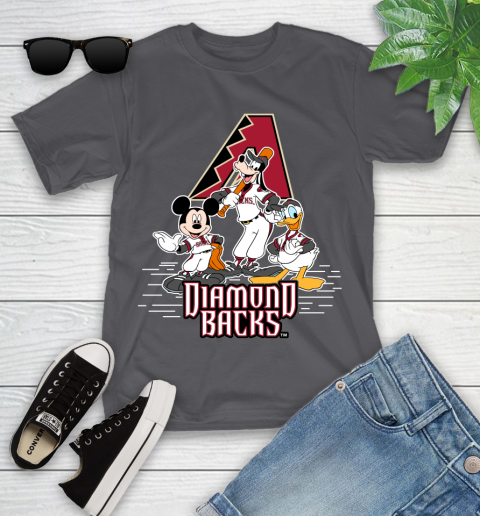 MLB Arizona Diamondbacks Mickey Mouse Donald Duck Goofy Baseball T Shirt Youth T-Shirt 6