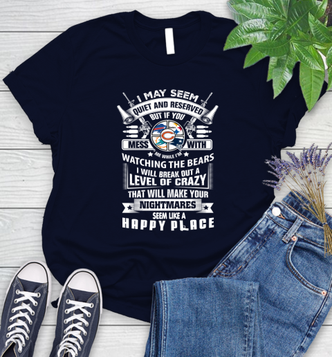 Chicago Bears NFL Football Don't Mess With Me While I'm Watching My Team Sports (1) Women's T-Shirt 2