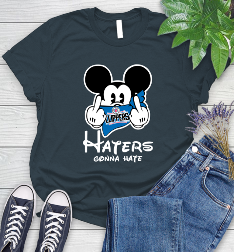 NBA LA Clippers Haters Gonna Hate Mickey Mouse Disney Basketball T Shirt Women's T-Shirt 11