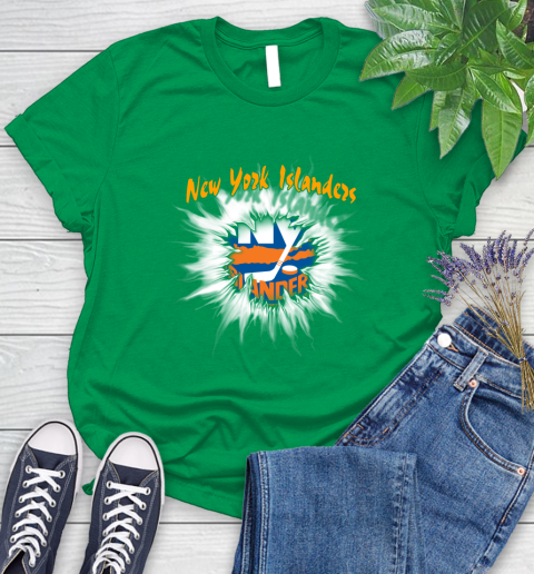 New York Islanders NHL Hockey Adoring Fan Rip Sports Women's T-Shirt 9
