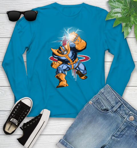 Houston Rockets NBA Basketball Thanos Avengers Infinity War Marvel Youth Long Sleeve 8