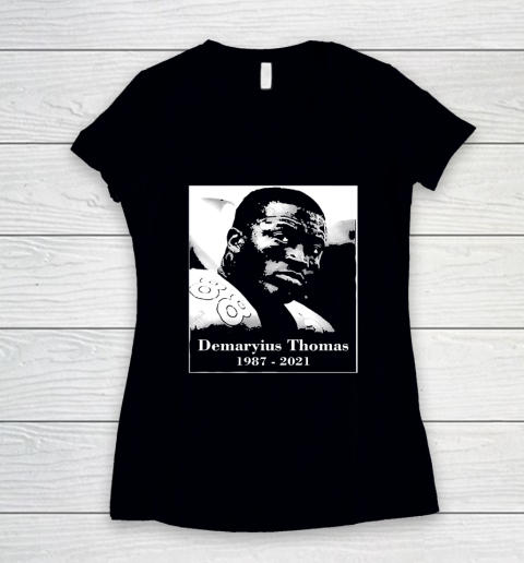 Demaryius Thomas 1987 2021 RIP Women's V-Neck T-Shirt