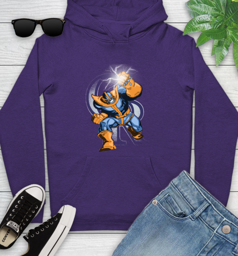 Colorado Rockies MLB Baseball Thanos Avengers Infinity War Marvel Youth Hoodie 5
