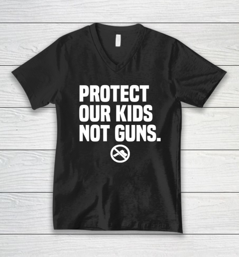 Wear Orange Protect Our Kids Not Guns Shirt End Gun Violence V-Neck T-Shirt