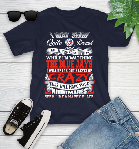 Toronto Blue Jays MLB Baseball Don't Mess With Me While I'm Watching My Team Youth T-Shirt 2