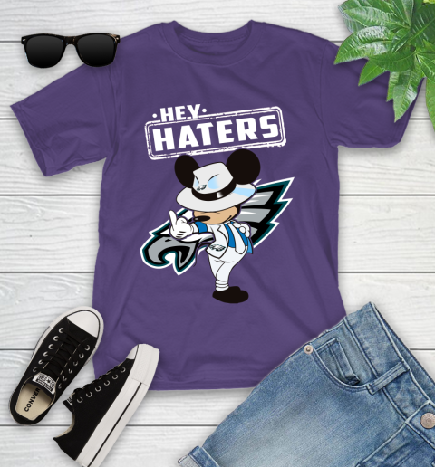 NFL Hey Haters Mickey Football Sports Philadelphia Eagles Youth T-Shirt 3