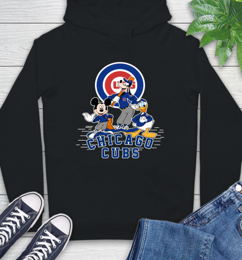 MLB Chicago Cubs Mickey Mouse Donald Duck Goofy Baseball T Shirt Hoodie