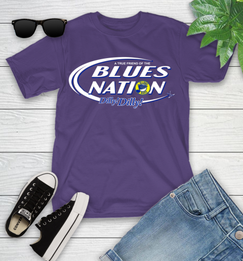 NHL A True Friend Of The St.Louis Blues Dilly Dilly Hockey Sports Youth T-Shirt 3