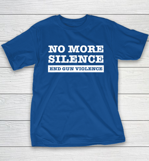 End Gun Violence Shirt Wear Orange Anti Gun No More Silence Youth T-Shirt 7