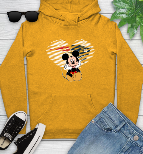 NFL New England Patriots The Heart Mickey Mouse Disney Football T Shirt_000 Youth Hoodie 2